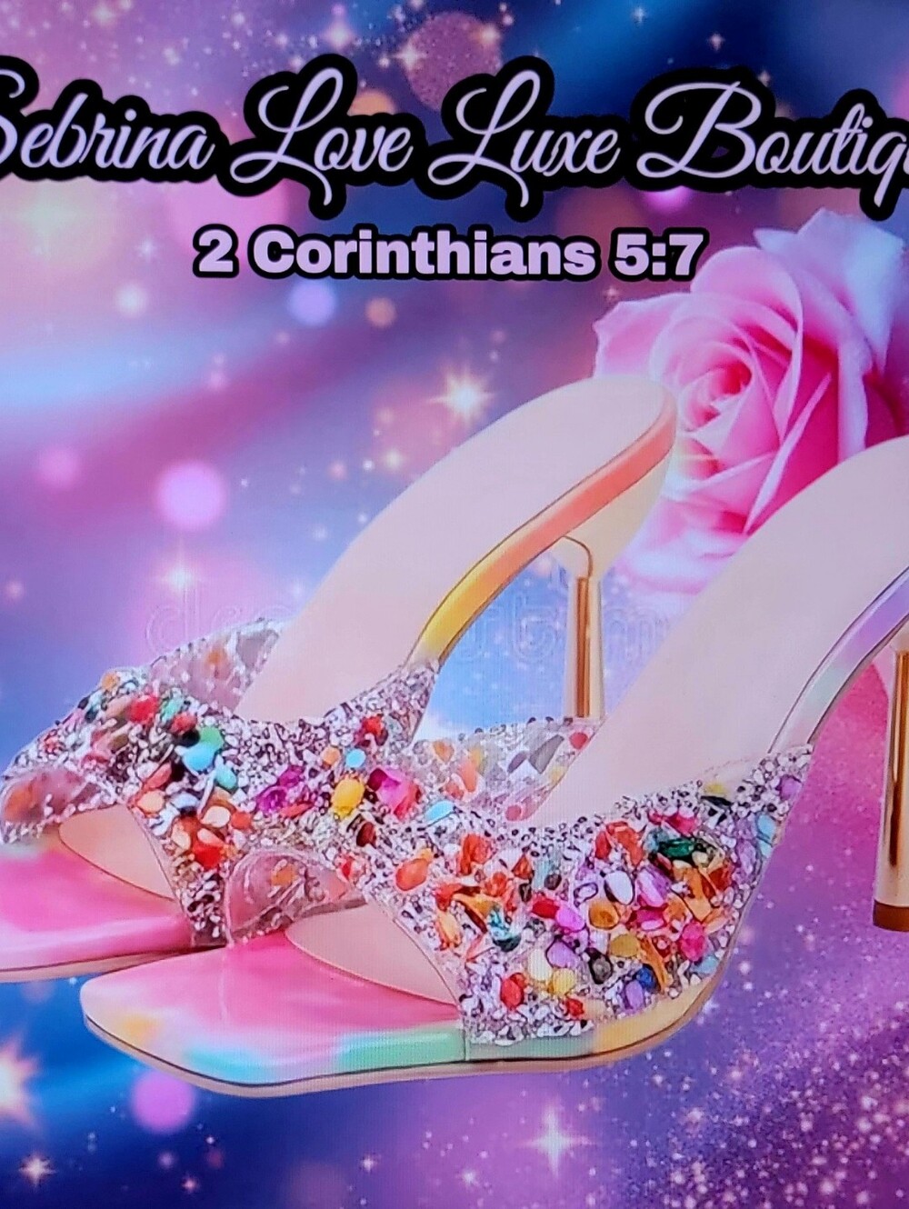 Flirty Multicolor Beaded Mules